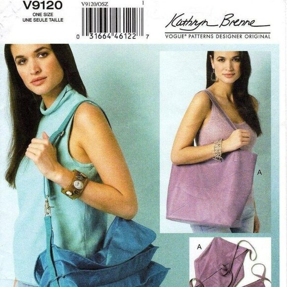 Sewing Pattern Vogue V9120 KATHERYN BRENNE DESIGN ORIGINAL Bag Tote Pouch Purse - Picture 1 of 7